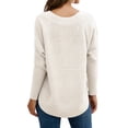 thumbnail image 6 of Hanerdun Women Knitted Sweater Female V-Neck Long Sleeve Pullover White S, 6 of 6