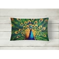 thumbnail image 2 of Carolines Treasures DAC3250PW1216 16 x 12 in. Unisex Peacock Polyester Fabric Throw Pillow, 2 of 4