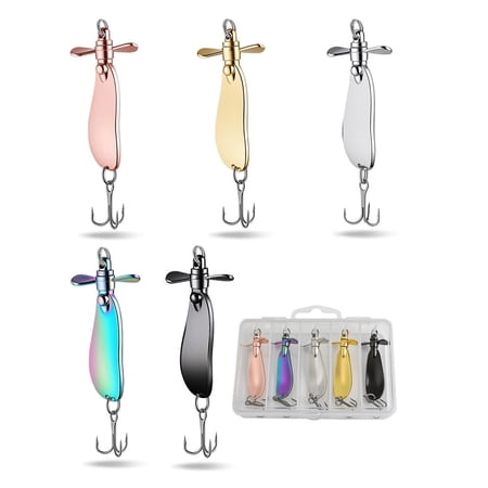 Fishing Spoons Lures Sequins Baits Casting Fish Baits Fishing Spinner Strong Metal 5cm10g with Curved Design Fish Lures