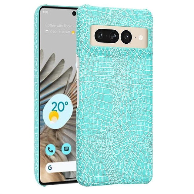 Étui en Cuir à Motif Crocodile Compatible avec Google Pixel 7 Pro/pixel 7, Mat, Souple, Mince, Couverture Complète