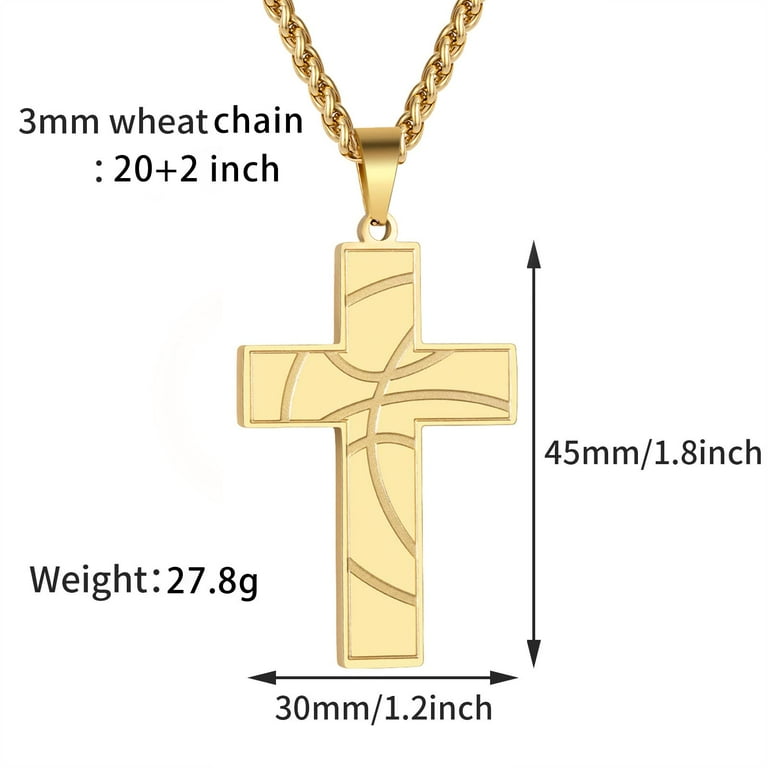 Basketball and sale cross necklace