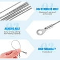 thumbnail image 3 of 4pcs Stainless Steel Door Cabinet Restraint Braided Cable Hinge Limiter, 3 of 10