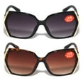 thumbnail image 2 of 2 Pairs Women Bifocal Oversized Reading Sunglasses with Rhinestones - UV400 Reader Glasses +1.50, 2 of 3