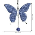 thumbnail image 2 of Bling Butterfly Car Mirror Hanging Ornament Rhinestone Car Ornament Cute Car Decor Rearview Mirror Charm Car Decorative Ornament, 2 of 8