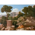 thumbnail image 3 of Poussin, Nicolas 14x11 Black Modern Framed Museum Art Print Titled - Landscape with Saint John on Patmos 1640, 3 of 5