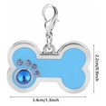 thumbnail image 2 of Etiquetas de identificación de mascotas personalizadas Hundemarken Legierung Katzenmarken Hundeknochen geformte etiquetas blancas Charm Charm Identifikationsanhänger (Blau), 2 of 5