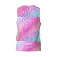 thumbnail image 3 of Easygdp Fun Rainbow Pink Men's Mesh Basketball Jersey Quick Drying Sleeveless Shirts Fitted Muscle Tank Tops Sport Round Neck T-Shirt - X-Large, 3 of 9