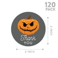 thumbnail image 5 of Koyal Wholesale Halloween Thank You Stickers 2 Inch Round 120 Bulk Pk Scary Pumpkin Labels For Halloween Party Favors, 5 of 5