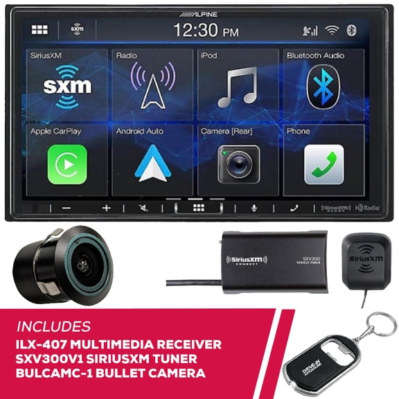 New Alpine ILX-407 7" Digital Multimedia w/ Bullet Camera & SiriusXM Tuner