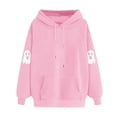 thumbnail image 1 of Heisall Womens Hooded Sweatshirt Halloween Print Pocket Drop Shoulder Long Sleeve 2025 New Design Fashion Casual, 1 of 3