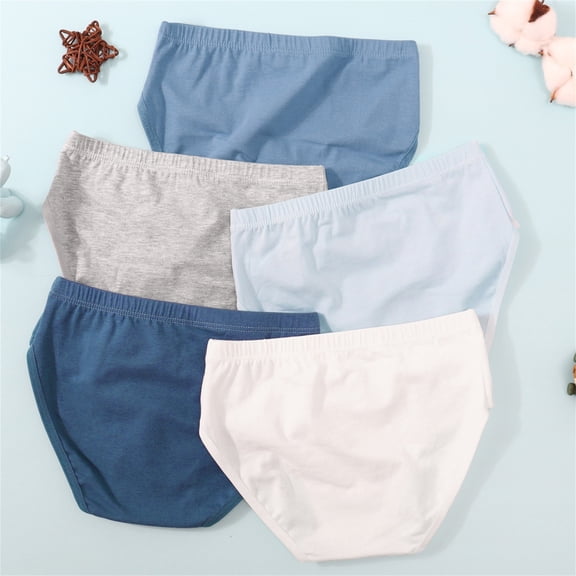 RTKFRFLM Boys Cotton Boxer Briefs Comfortable Breathable Underwear for Youth White 7-8 Years