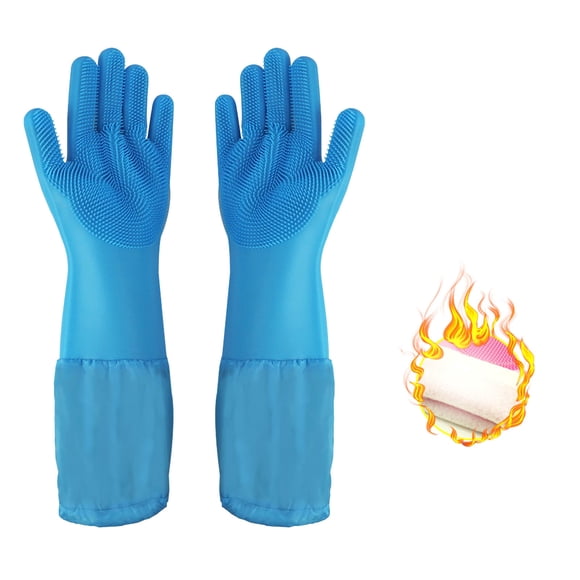 Guantes de Silicona para Lavar Platos, Resistentes y Antiarañazos, Suaves y Flexibles, Ideales para Bañar a Mascotas y Limpiar El Coche, Fáciles de Esterilizar, Ajuste Universal, Juego de 1