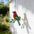 thumbnail image 2 of Handmade Stained Glass Hummingbird Suncatcher With Chain For Window Garden Home Decor, 2 of 8