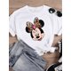 thumbnail image 1 of Disney Cartoon Clothing Casual Tee Shirt Mickey Mouse Women Holiday Summer Short Sleeve Print Fashion Graphic T-shirtsL Gao Jinjia LED, 1 of 2