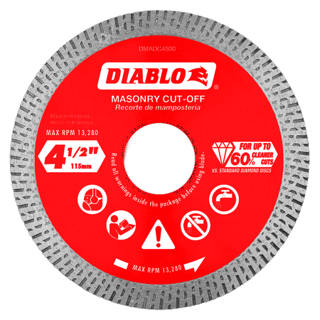 UPC: 0008925154983 | Diablo 4-1/2 in. D X 7/8 in. Diamond Masonry Cut-Off Disc 1 pk