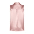 thumbnail image 6 of Bovxnpu Satin Blouses Button Down Shirts Sleeveless Business Casual Tops Crew Neck Satin Plus Size Summer Tops (Women's or Women's Plus), 6 of 7