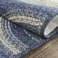 thumbnail image 6 of VHC Brands Great Falls Blue Rug with PVC Pad, Jute Blend, Half Circle, Blue White, 16.5x33 inches, 6 of 7