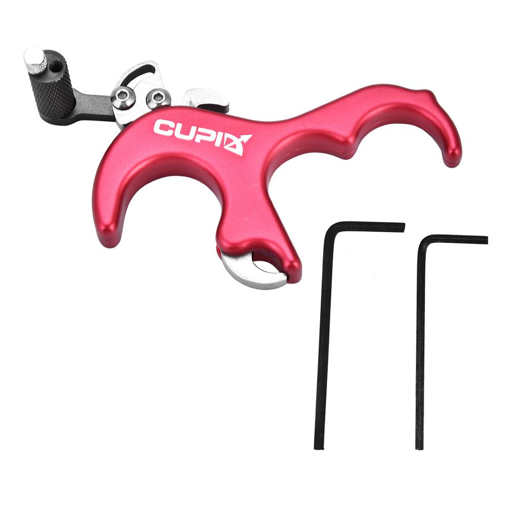 WALFRONT Archery Release Aids 3 Finger Grip Thumb Caliper Trigger for