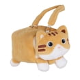 thumbnail image 3 of Porta pañuelos de coche de peluche de gato, suave, lindo y creativo, fácil de instalar. Naranja, 3 of 7