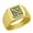 Gold, variant on Initial Floral Box Letter N Monogram Stainless Steel Signet Ring