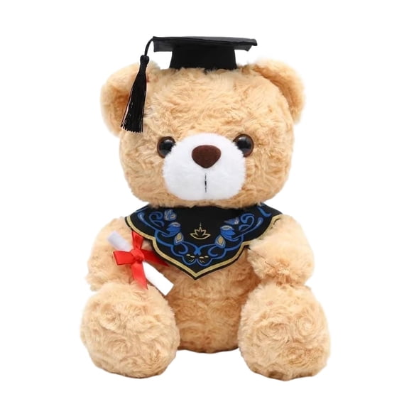 Graduation Plush Bear 23cm, Cute Stuffed Bear with Cap, Diploma and Stole, Soft Gift for Him Her Kids Girls Boys, Class of 2026 Keepsake