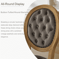 thumbnail image 5 of Dining Chairs Set of 2 French Style Nailhead Trim Velvet Fabric,Kitchen & Dining Room Chairs with Wood Legs (2 Pieces, Gray), 5 of 11