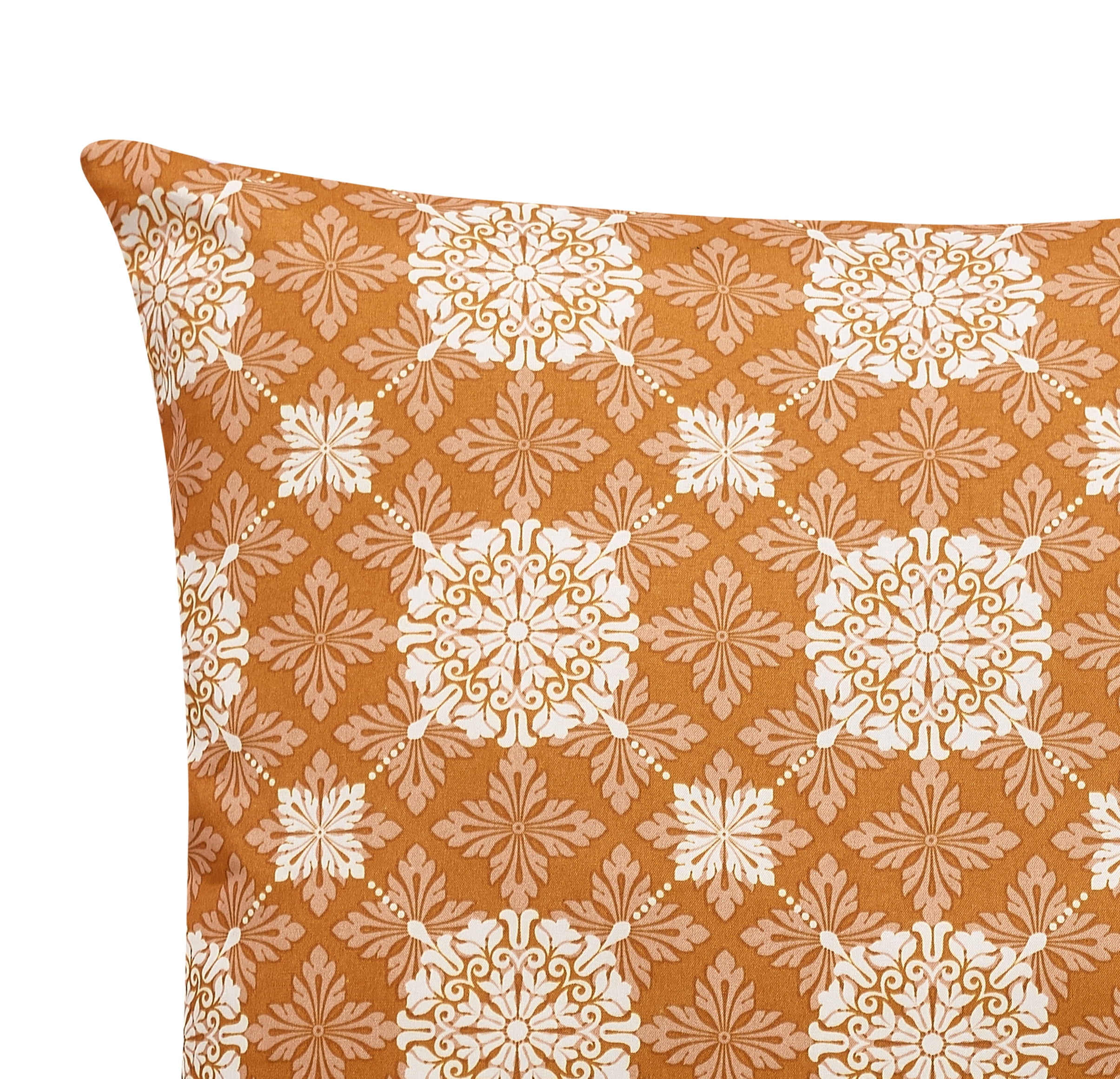 Mandala Lattice Decorative Pillow18x18 Yellow