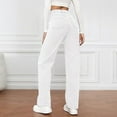 thumbnail image 4 of FUNUONY Straight Leg Jeans for Women High Waisted 2025 Jeans for Women High Waist Baggy Wide Leg Jeans Stretchy Denim Pants Y2 K Loose Denim Pants Casual Baggy Jean Trousers White Xl, 4 of 7