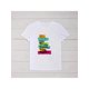 thumbnail image 2 of 1pc Women's Casual Round Neck T-Shirt with Colorful Slogan Print, Short Sleeve, Polyester Knit Fabric, Regular Length - Summer Top, 2 of 6