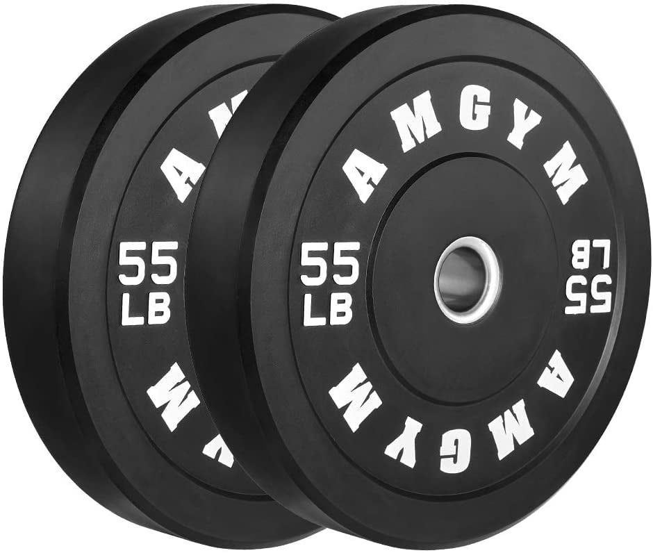 AMGYM LB Bumper Plates Olympic Weight Plates, Bumper Weight Plates