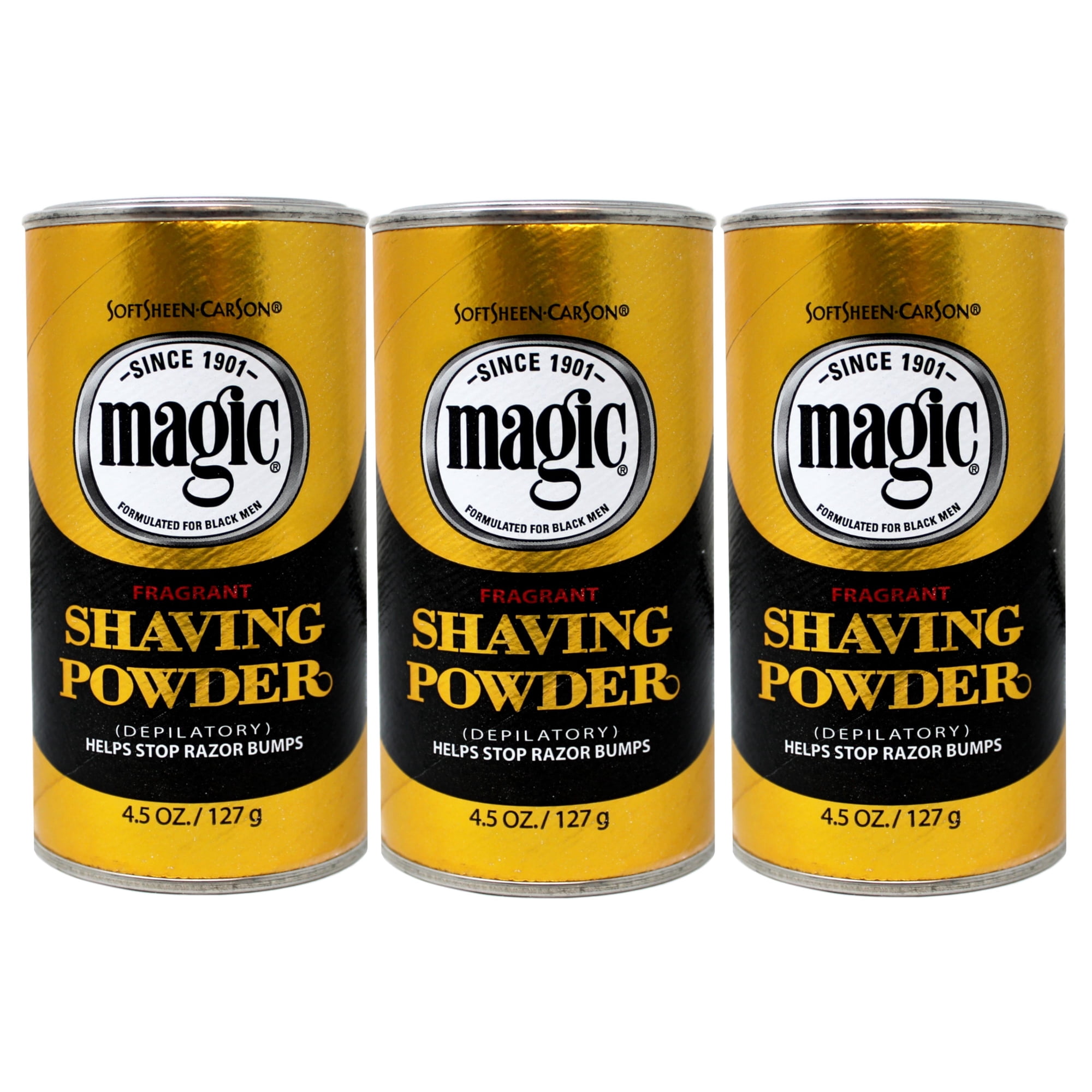 SoftSheen-Carson Fragrant Magic Shaving Powder with Fragrance, Helps Stop Razor Bumps, 4.5 OZ - 3 Pack