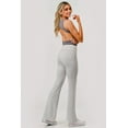thumbnail image 4 of High Waist Buttery Soft Flare Pants - Light Heather Gray, 4 of 9