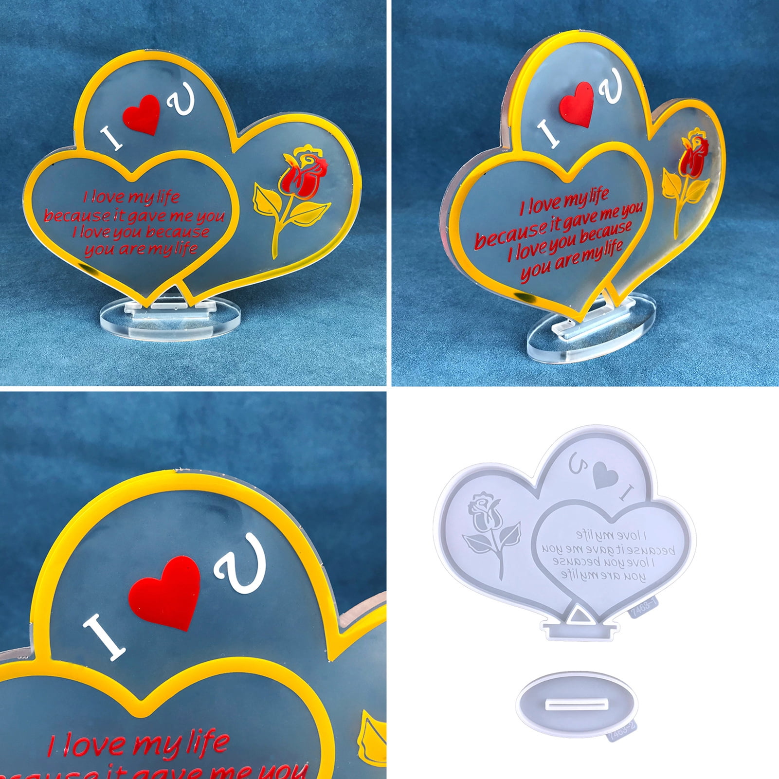 LVDGE 4 Pack 3D Heart-shaped Silicone Clear Mold For Valentine Epoxy Resin  Art, DIY Candle & Soap Making, Aromatherapy Product - Silicone Molds  Wholesale & Retail - Fondant, Soap, Candy, DIY Cake Molds