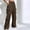 Brown, variant on Titcea Summer Pants for Women 2024 Elastic Waist Drawstring Solid Color Sports Pants Loose Comfort Summer Casual Joggers Pants with Pockets, Gifts for Her