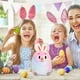 thumbnail image 4 of Yohica Conejo de Pascua de peluche de juguete, juguetes de peluche, decoraciones, lindo animal, conejito de peluche, cesta de Pascua, regalos de fiesta para niñas y niños (Caihongtuzi), 4 of 5