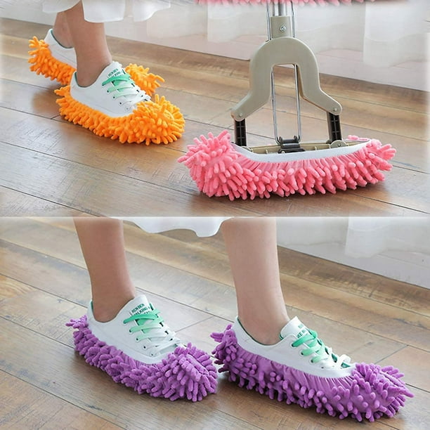 5pairs Multifunction Dust Mop Slippers Shoes Floor Cleaner 