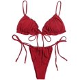 thumbnail image 1 of Maillot de Bain Bikini Triangle à Volants Froncé, 1 of 4