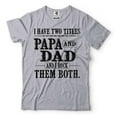 thumbnail image 5 of Papa And Dad Shirt I Have Two Titles Shirt Father's Day Papa And Dad Gifts Grandpa Gifts Father Tee (Large Military Green), 5 of 6