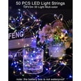 thumbnail image 3 of ZOELNIC 50Pcs 6.6ft 20LED Fairy Lights Battery Operated Tiny Lights Small String Lights for Jars Starry Waterproof String Lights for DIY Wedding Party Holiday (Mixed Color), 3 of 13