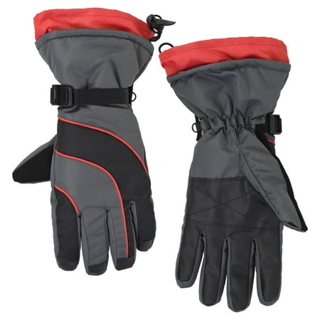 Men's Cold Front Thinsulate Technical Snowboard Gloves with Zipper Pocket (Waterproof, Windproof and Breathable)
