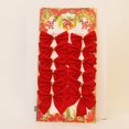 thumbnail image 5 of Juego de 12 lazos para árbol de Navidad de 6 cm, para decoración de fiestas de Año Nuevo, dorados, plateados y rojos, manualidades para el hogar, 5 of 5