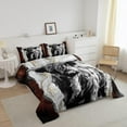 thumbnail image 3 of Erosebridal Highland Cow Comforter Set King,Bull Cattle Bedding Set,Gold Grey Marble Duvet Insert Men,Wildlife Farmhouse Cow Down Comforter with 2 Pillowcases Home Room Decor, 3 of 7