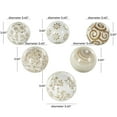 thumbnail image 3 of DecMode Brown 3" Floral Glossy Ceramic Orbs & Vase Filler with Varying Floral and Scroll Patterns (6 Count), 3 of 9