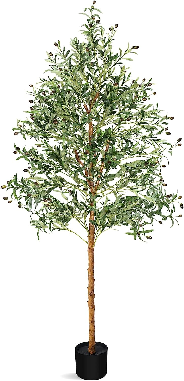 73'' Artificial Olive Tree Faux Olive Tree Artificial Plant Fake Tall