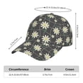 thumbnail image 2 of Picia Daisies Flowers pattern Trucker Low Profile Hat Men Women Baseball Cap Dad Hat Adjustable Unconstructed Plain Cap, 2 of 9