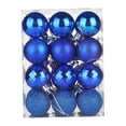 thumbnail image 1 of 24Pcs Christmas Tree Baubles Crafts Christmas Balls Christmas Tree Hanging Balls Dark Blue, 1 of 9