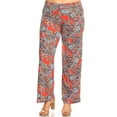 thumbnail image 2 of White Mark Women's Plus Size Paisley Printed Palazzo Pants, 2 of 4