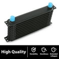 thumbnail image 2 of PIT66 Universal AN10 Engine Transmission Oil Cooler Fit for Japanese Model Black 10 Row Aluminum with Filter Relocation Kit A Set, 2 of 12