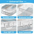 thumbnail image 4 of Plastic Pencil Box Large Capacity Pencil Boxes Clear Boxes with Snap-Tight Lid Stylish Office Supplies Storage Organizer Box Blue and Gold Swirling, 4 of 7
