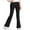 Black, variant on NAISIBABY Girls Ribbed Flare Pants 7T, Casual Comfy Elastic Waist Stretchy Kids Fashion Knit Pants Black (5-16T)